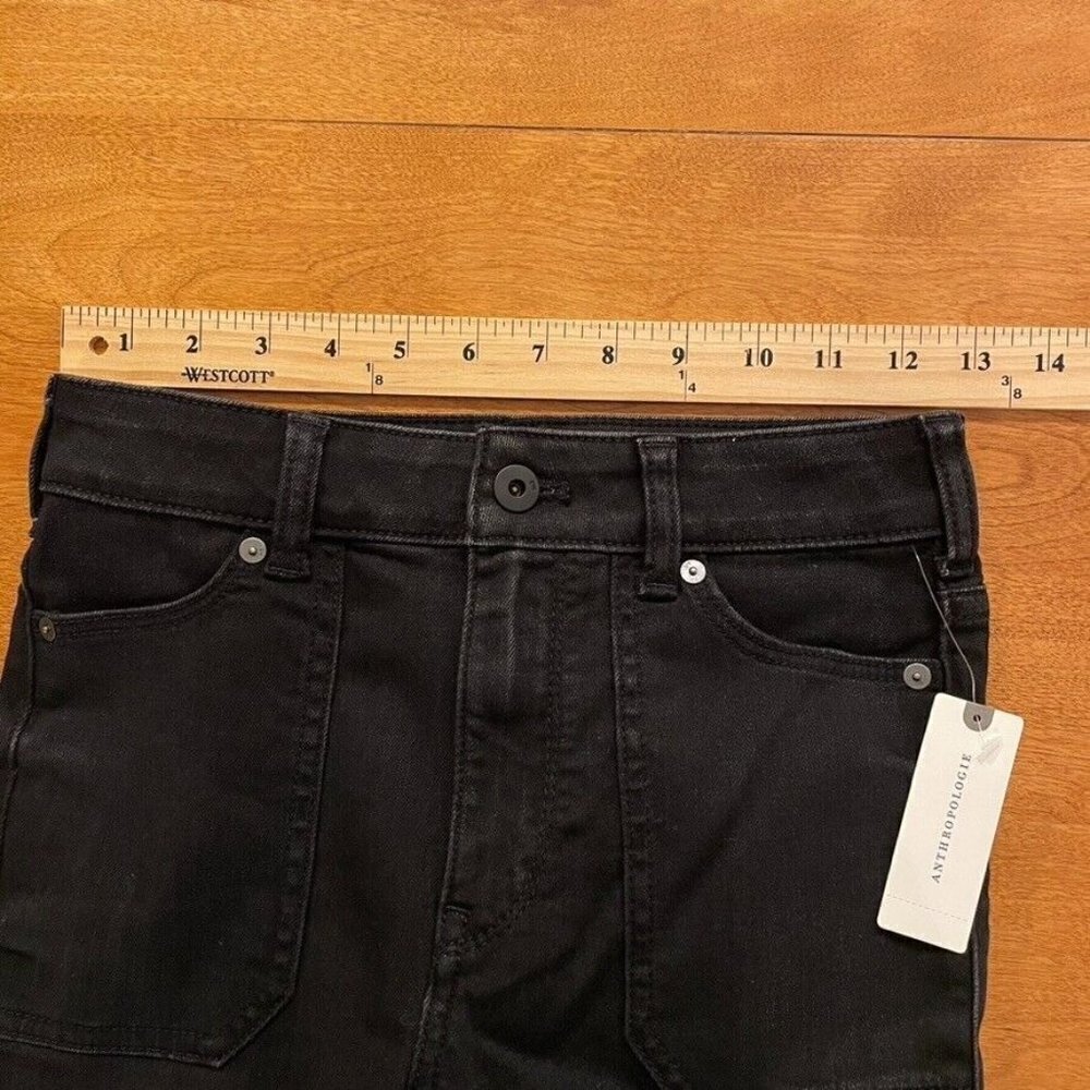 NWT Pilcro High Rise Denim Legging Jeans Ankle Zipper Moto Anthro - Picture 11 of 14